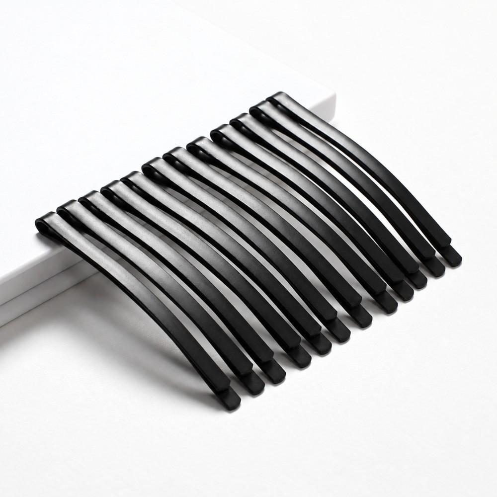 6/12Pcs 6.5/8.5CM Black Hair Clips Arc-shaped Barrette New Hairpins  Headdress