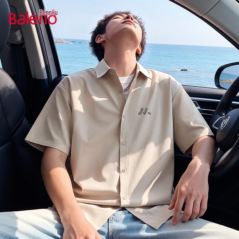Baleno Men s Summer Loose Fit Short Sleeve Casual Shirt 3XL