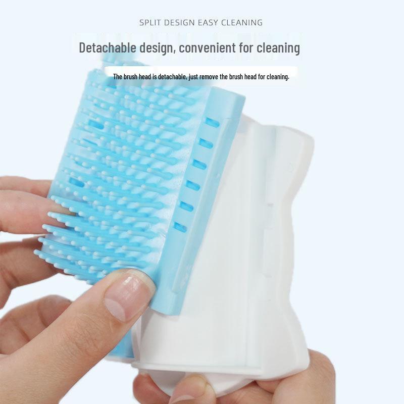 In Stock: New Cat Grooming Brush & Itch Massager - Mint Bristle Pet Brush & Scratching Tool