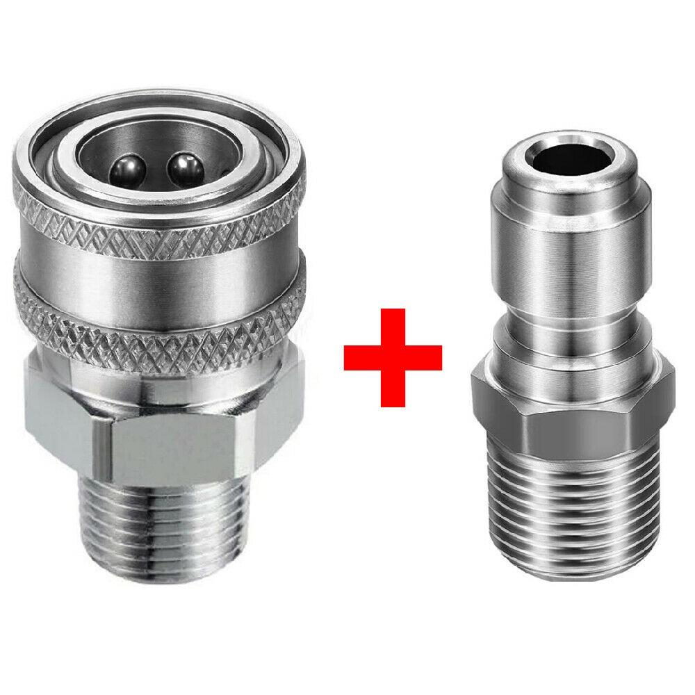 G3/8’’ Male Thread Fitting Pressure Washer Adapter Set Quick Connect Kit 5000
