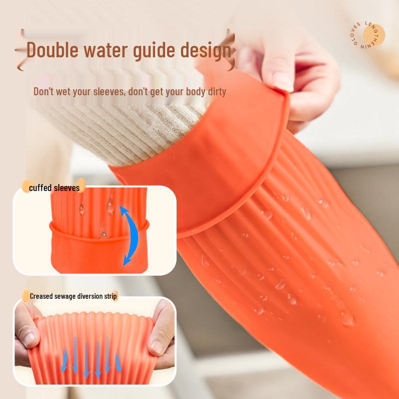 Luvas de Lavar Louça de Látex Espessas à Prova d'Água Dongfanghong 38CM