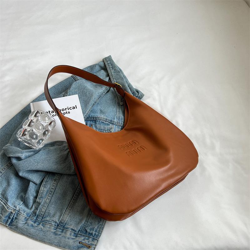 Korean Fashion Retro Armpit Large-capacity Bag Women's 2025 New Trend Foreign Style Tote Bag Versatile Shoulder Bag