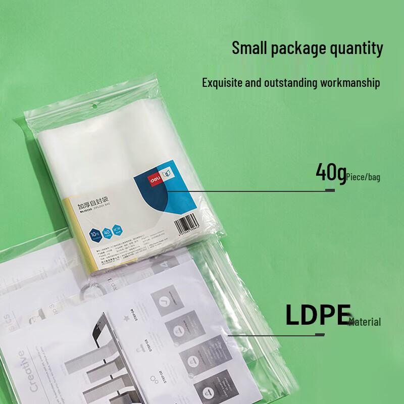 Deli Food Grade Waterproof Self-Sealing Bags