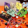 WOONOO 50PCS Halloween Treat Bags Candy Bags for Halloween Party, 10 Styles Paper Halloween Goodie Bags for Party Favors with 50PCS Stickers,