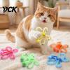Stress Relief Toys for Cats Mesh Tube Cat Toy, Butterfly Shape Interactive Chew Toy with Bells Durable And Plush Balls, Flexible Indoor