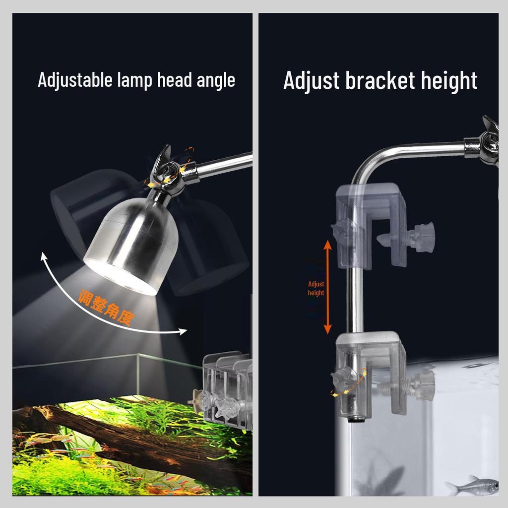 Xinma Waterproof LED Aquarium Spotlight - Adjustable COB Light for South American Tank and Aquatic Plants