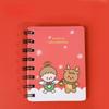4PCS Christmas Coil Book, Student Mini Portable Christmas Gift Notebook Pocket Notebook