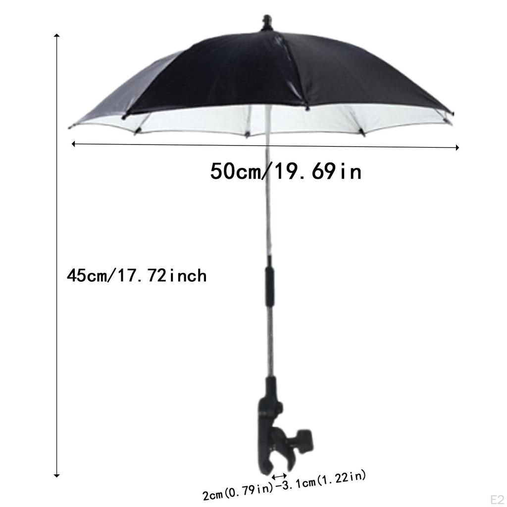 Stroller Umbrella Against Sun Beach Chair for Garden Outdoor Pool