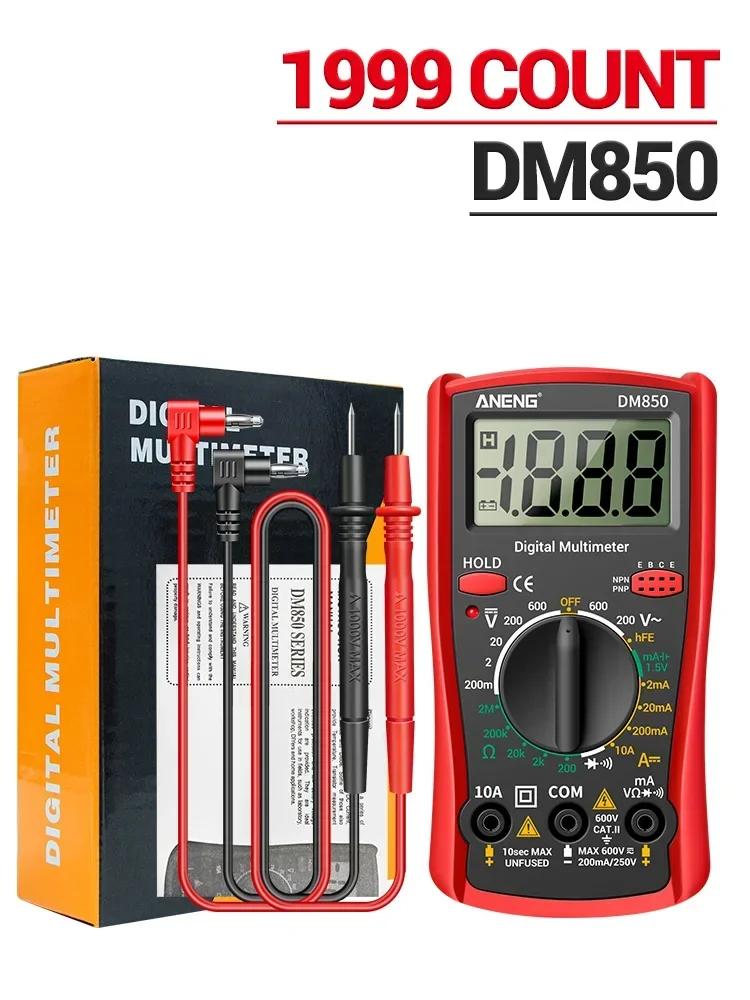 New High Precision ANENG DM850 Handheld Digital Multimeter Automatic 1999 Count AC/DC Current Voltage Buzzer Resistance Diode Electrician Tester Tools