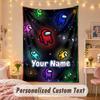 Custom Personalized Tapestry,Among Us Print Custom Name Text Wall Art Hanging for Bedroom