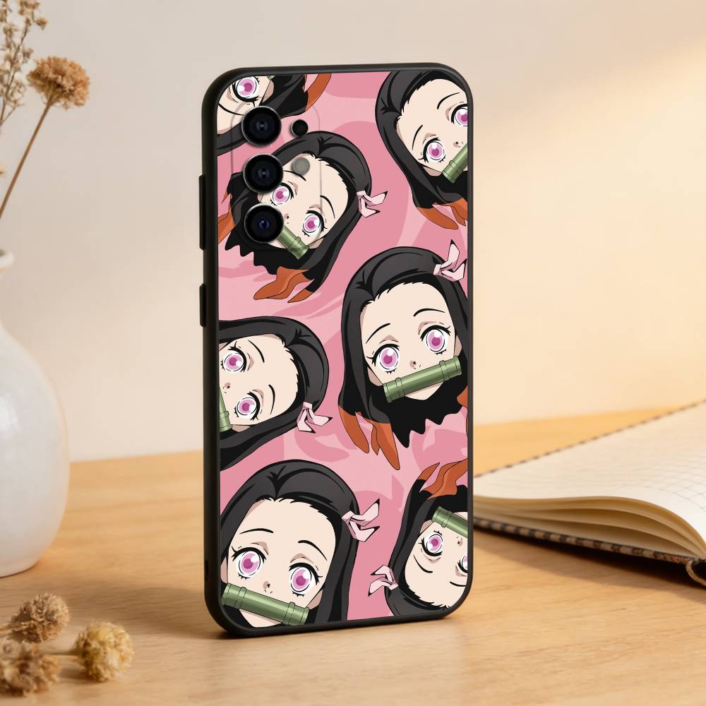 Demon N-Nezuko Phone Case For Samsung S25,S24,S21,S22,S23,S30,Ultra,S20,Plus,Fe,Soft Silicone Black Cover