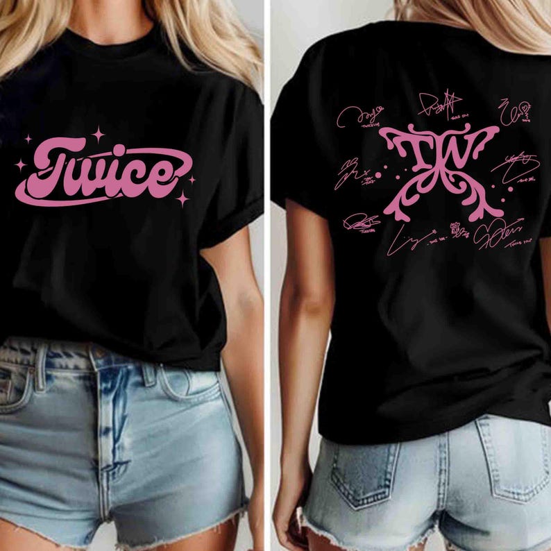 Twice Эта футболка для мирового тура 2026, Twice TEN_ История продолжается Футболка, Футболка с участниками Twice Kpop, Графическая футболка Twice, Подарок для Once 4XL