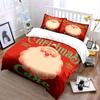 Santa Christmas Cake Design Bedding Duvet Cover Set Duvet Cover Pillowcases  (1*Duvet Cover 2*Pillowcases, without duvet insert)