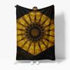 Abstract Geometric Print Fleece Blanket - Starburst Design Warm Cozy Throw Blanket for Sofa Bed Decoration