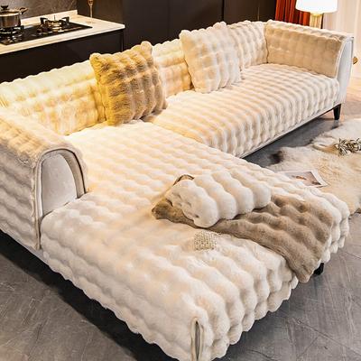 Universal Non-slip Sofa Cover Thicken Plush Sofa Mat Pad Winter Warm Sofa Towel Washable Couch Slipcovers for Living Room