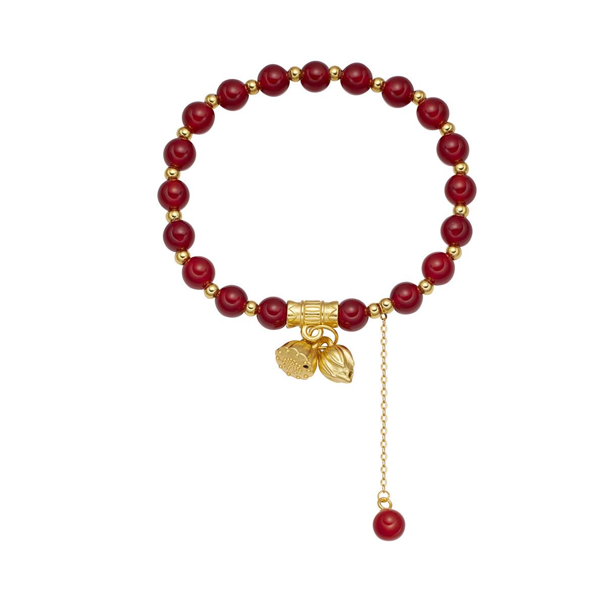 

Браслет из серебра 925 пробы с агатом «Два мира Хуань», женский браслет с бусинами в форме стручка лотоса, украшения с бахромой. 925 silver