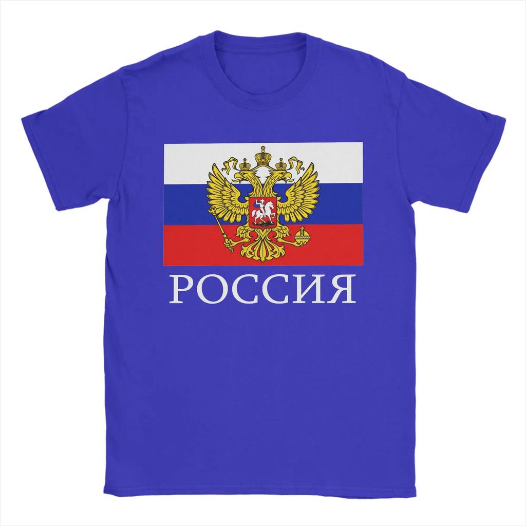 Vintage Flag Of Russia Tshirts For Unisex Crew Neck 100 Cotton T Shirts Short Sleeve Tee Shirt Gift Idea Clothes