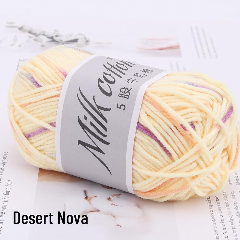 Combed Milk Cotton Yarn for Infant Baby Crochet Slippers - Medium Thick, DIY Knitting Material Package