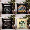 Rock R-Ramones Pillow Case Office Sofa Dorm Chair Back Short Plush Double-sided Printing Home  Cushion Cover