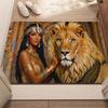 1 Stuk Anti-Vermoeidheid Keukenmat, Mooie Cleopatra en Leeuw Print Waterdicht Antislip Dikke Gekussende Mat Comfort Staande Mat