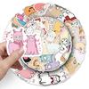 50 Adorable Cartoon Alpaca Stickers for Suitcases, Scooters, Refrigerators, and Notebooks