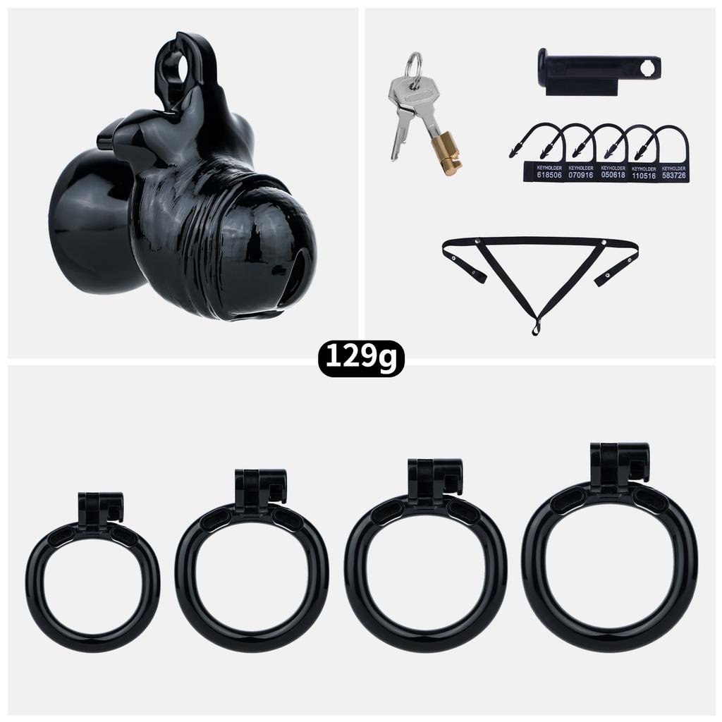 LICKER ABS Realistic Penis Chastity Cage Urethral Lock Cock Cages With 4 Size Rings Loyalty Belt Sex Toys For Men Adult Games