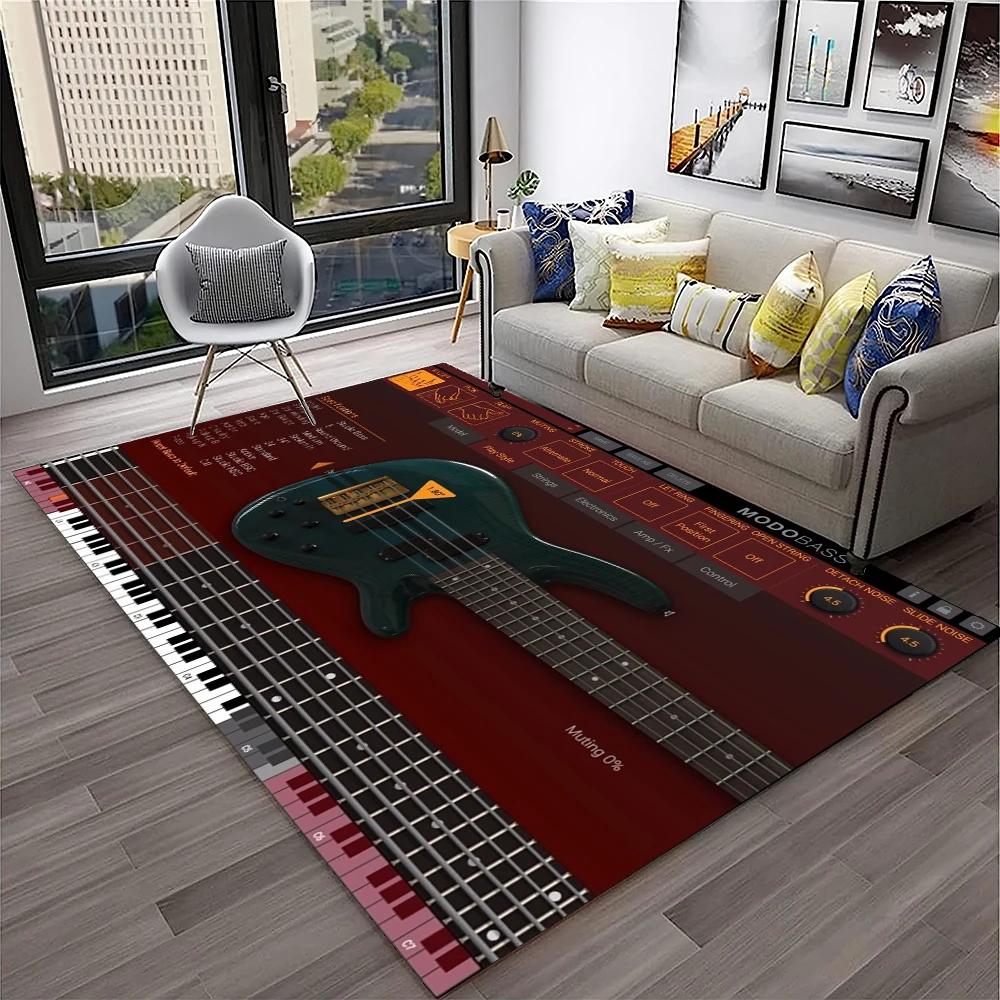 Music Guitar Chord Theory Chart Piano Carpet Rug Non-slip Mat for Home Living Room Bedroom Sofa Decor Kids Area Rug