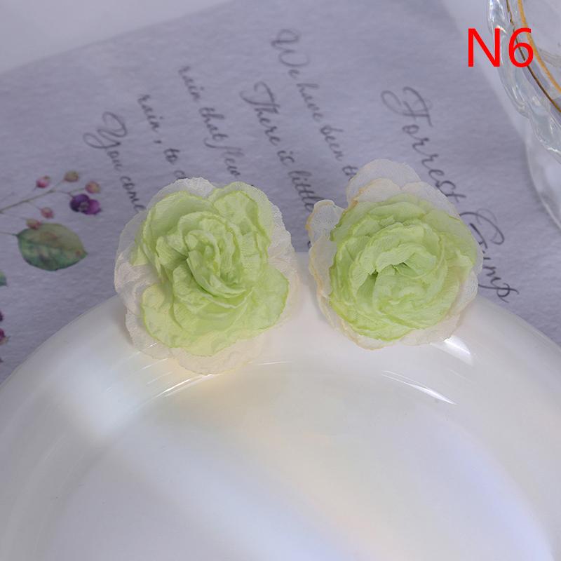 

1 пара летних кружевных серег с розовыми цветами, ручная работа, роскошные серьги-гвоздики, ювелирный подарок