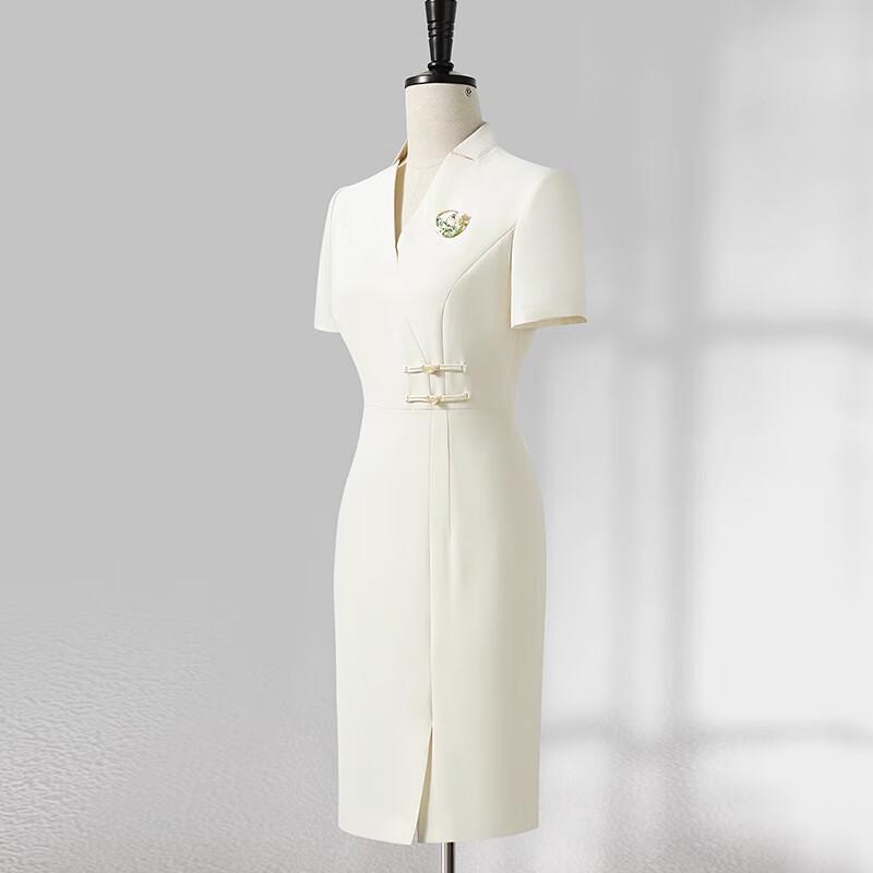 Teluoman Women's New Chinese Style A-Line Qipao Dress