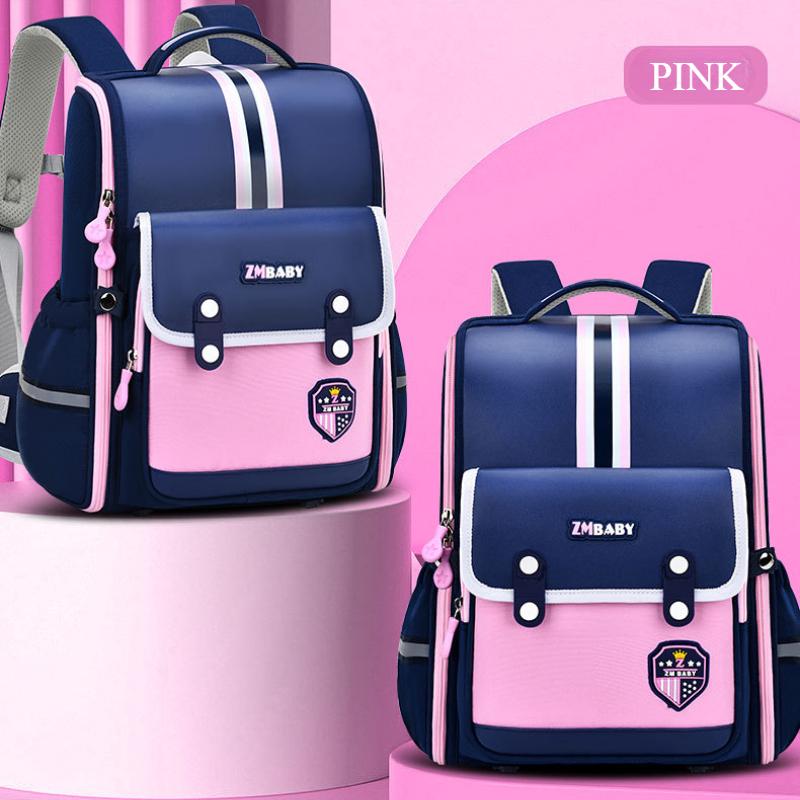 ZMBABY Moda İngiltere Stili Sonbahar Yeni İlkokul Öğrenci Okul Çantası Entegre Tam Açılır Büyük Kapasiteli Çocuk Sırt Çantası 1-3-4. Sınıflar Erkek Çocuk Kitap Çantası