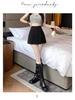 Women's High-Waist A-line Skirt with Irregular Slit and Anti-Exposure Design