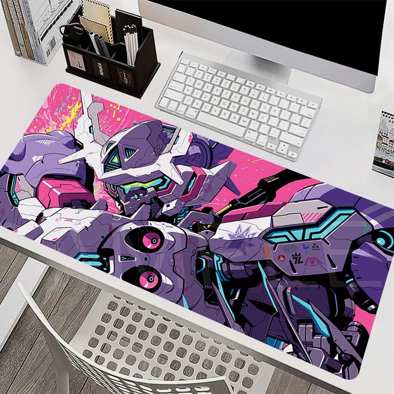 Mousepad Gaming Mechanical Warrior Gundam Mouse Pad PC Accessories Nonslip Keyboard Pad Large Desk Mat Rubber HD Extended Pad