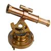 12.7 cm Brass Alidade Telescope with Compass Nautical Surveying Instrument for Home Decor, Explorer Gift, Maritime Collector Gift