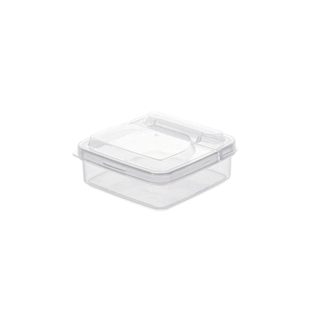 Butter Cheese Storage Box Transparent Flip Cover Refrigerator Kitchen Fruit Vegetable Sauce Packaging Box for Going Out Picnic