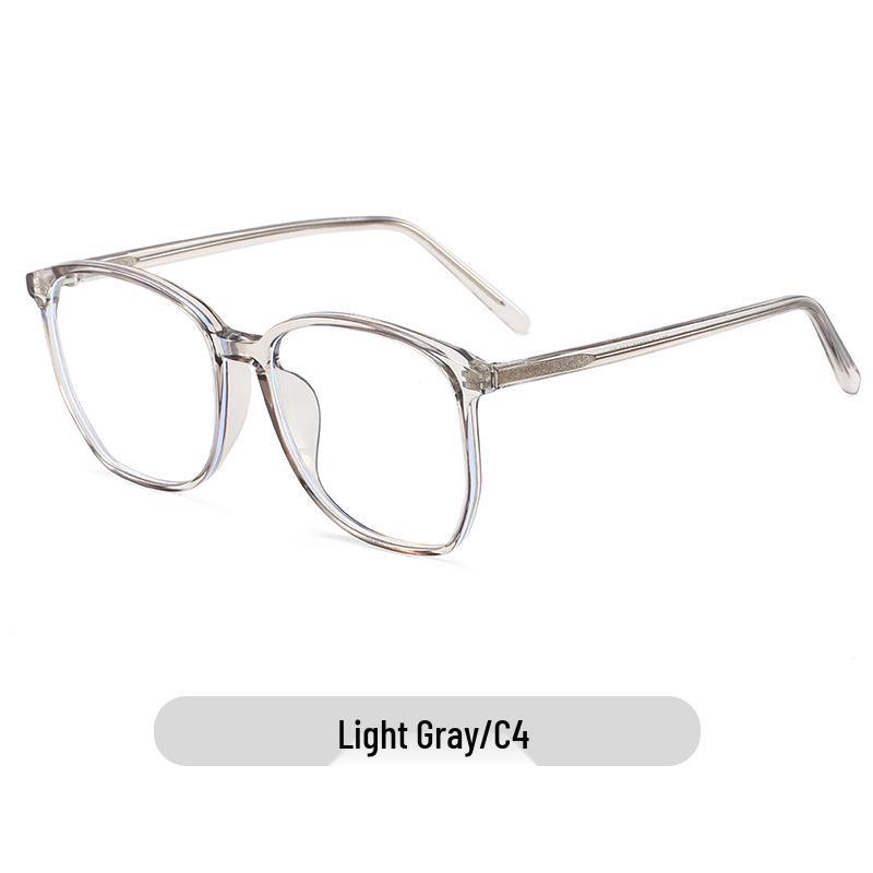 Women s Large Black TR90 Glasses Frame with Flat Lens for Myopia and Plain Face Style