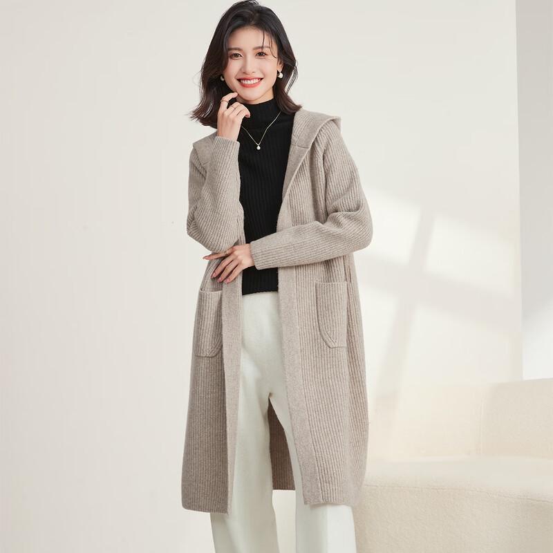 

Женский кардиган с капюшоном, 100% ягненок L