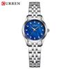 CURREN 9111 Women's Waterproof Steel Band Quartz Fashion Casual Wristwatch