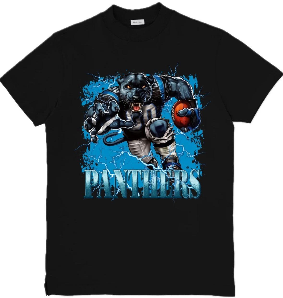 Carolina Panthers Mascot NFL Custom Graphic T-Shirt Size S-3XL M
