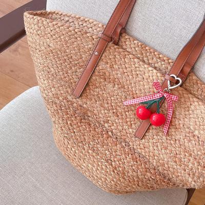 Check Ribbon Cherry Keychain