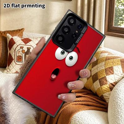 Phone Case: 2D Flat Samsung Galaxy A34 A35 M05 M06 S20 S22 S21 FE Plus 5G Protective Case, Couple Style, Surprised Face, Christmas and Halloween Gift