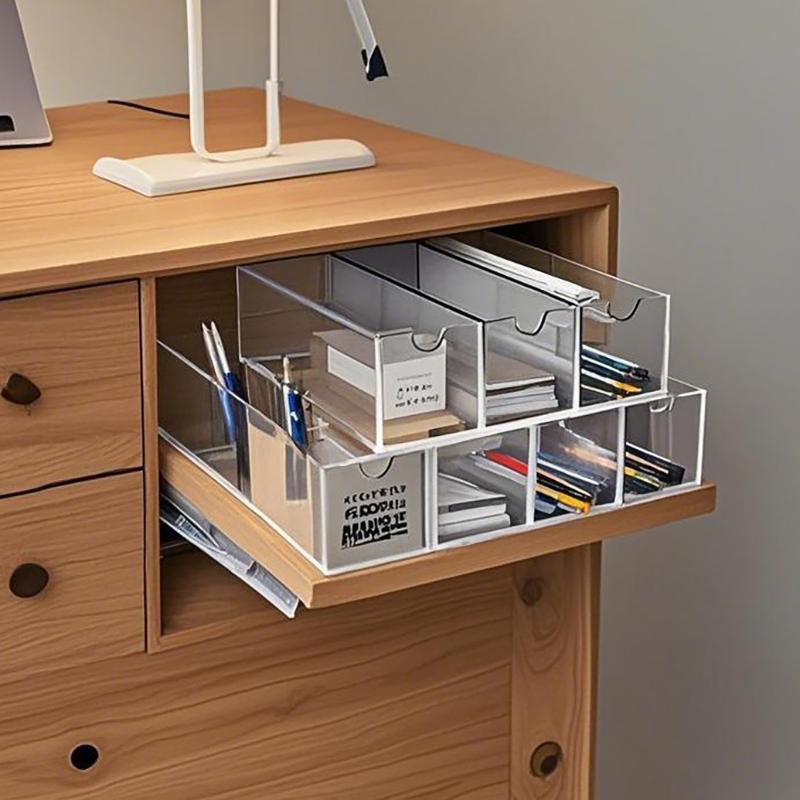 Pp Data Cable Organizer Case Charger Storage Box Transparent Desktop Storage Case Moisture-Proof Card Organizer Home Supplies