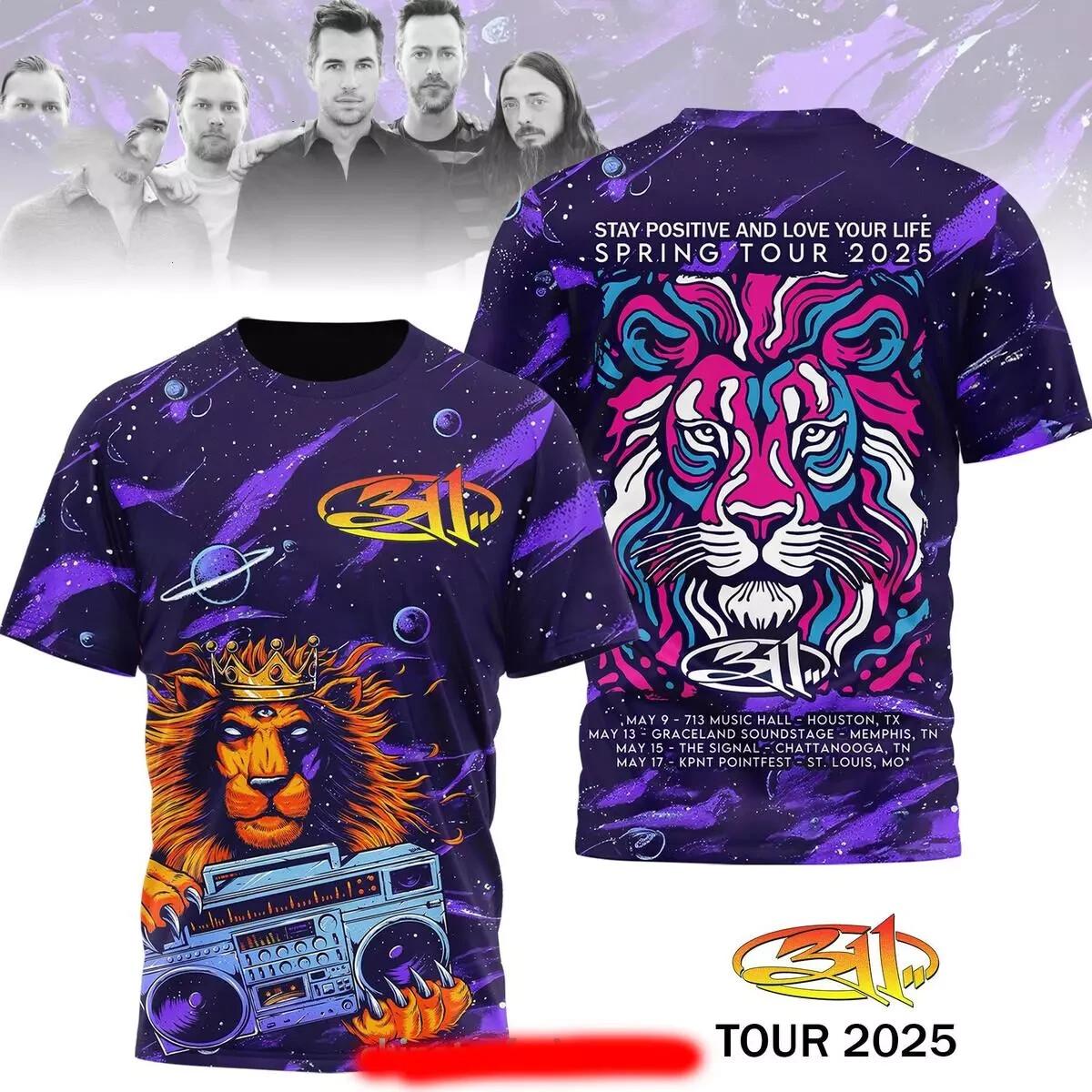 311 Band Stay Positive And Love Your Life Spring Tour 2026 3D T-Shirt M
