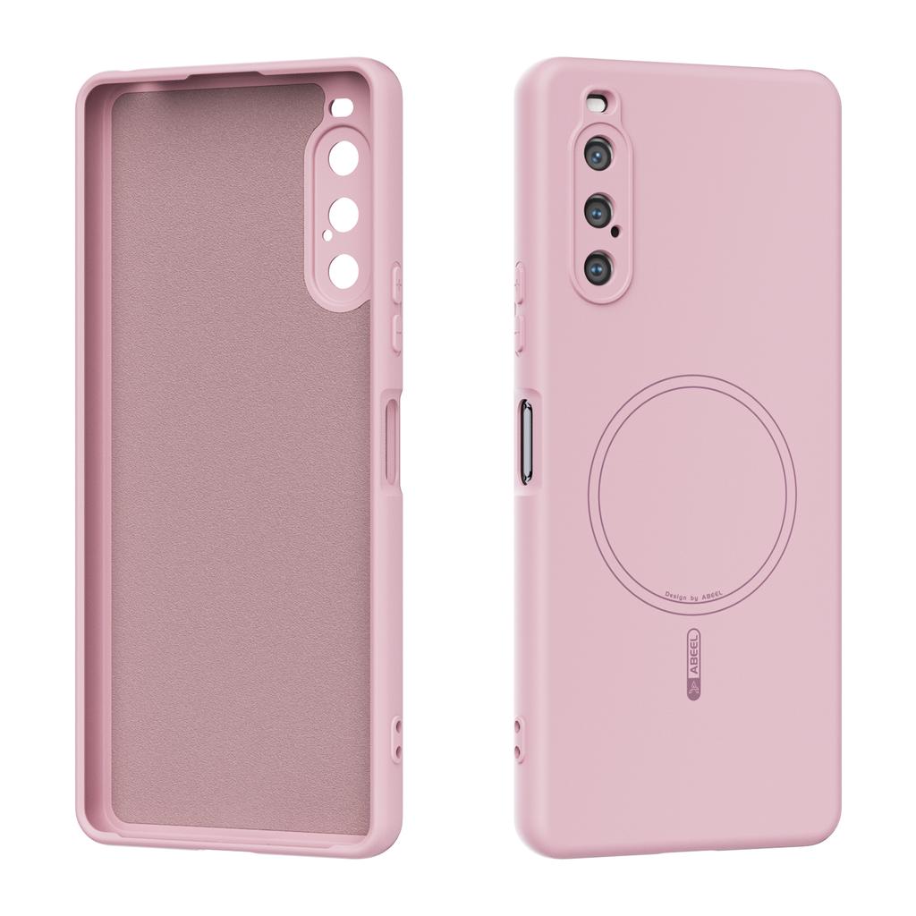 ABEEL For Sony Xperia 10 V Magnetic Case Skin Touch Liquid Silicone Phone Back Cover