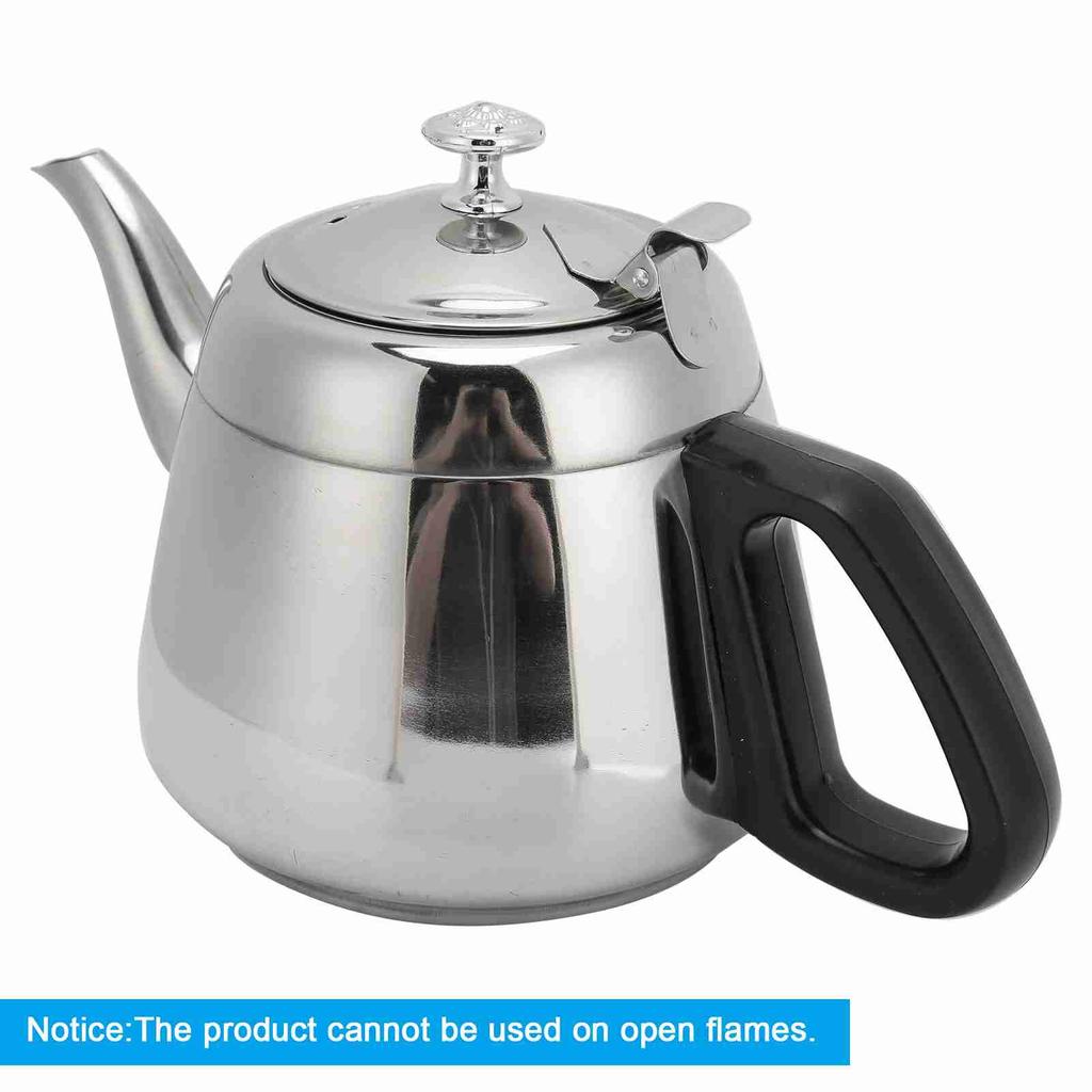 1.5L Stainless Steel Tea Pot Coffee Pot With Removable Filter Durable Hot Water Kettle For Loose Leaf Tea Home Restaurant Teawar