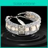 Stylish Turquoise Bead Bracelet With Sparkling Rhinestones Fashion Accessory