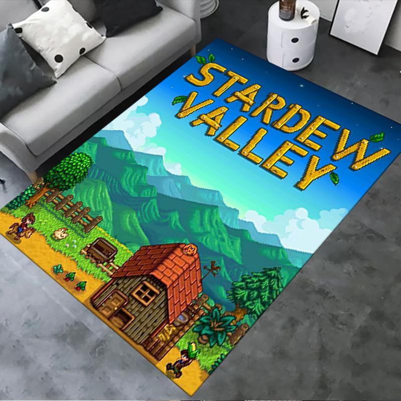 2025 Neuer Stardew Valley Teppich für Wohnzimmer Schlafzimmer Zuhause Sofa Dekoration, Kinderspiel Rutschfeste Fußmatte179