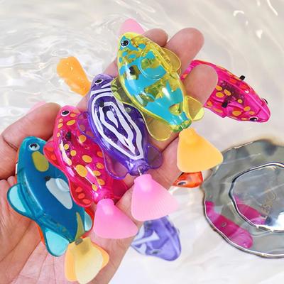 Electric Swimming Fish Toy with LED Light Waterproof Battery Powered Simulation Fish Toy Slowing