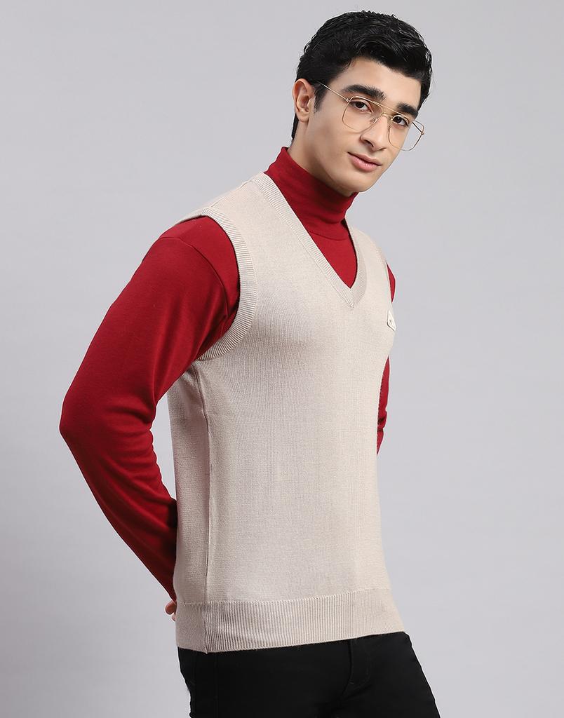 MONTE CARLO Men's Solid V Neck Sweater