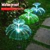 2Pack Solar Lights 7 Colors Courtyard Garden Waterproof Butterfly Jellyfish Decoration Atmosphere Lawn Landscape Light Path Lamp