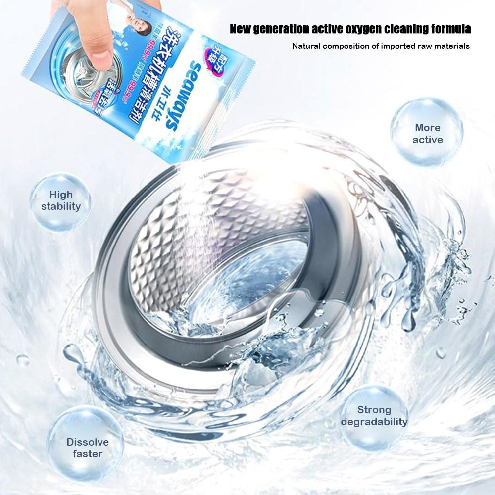 Kyslíkový prášek Prací prášek na čištění pračky Silné odvápnění Čištění dřezu na prádlo Čištění bubnu
